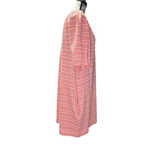 LOFT Coral and White Striped Top - Picture 3 of 6